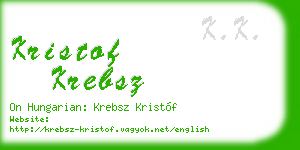 kristof krebsz business card